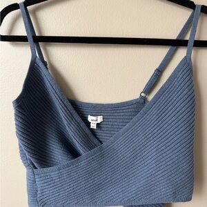 Aerie Blue Ribbed Camisole Top